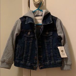 NWT Denim hooded baby jacket